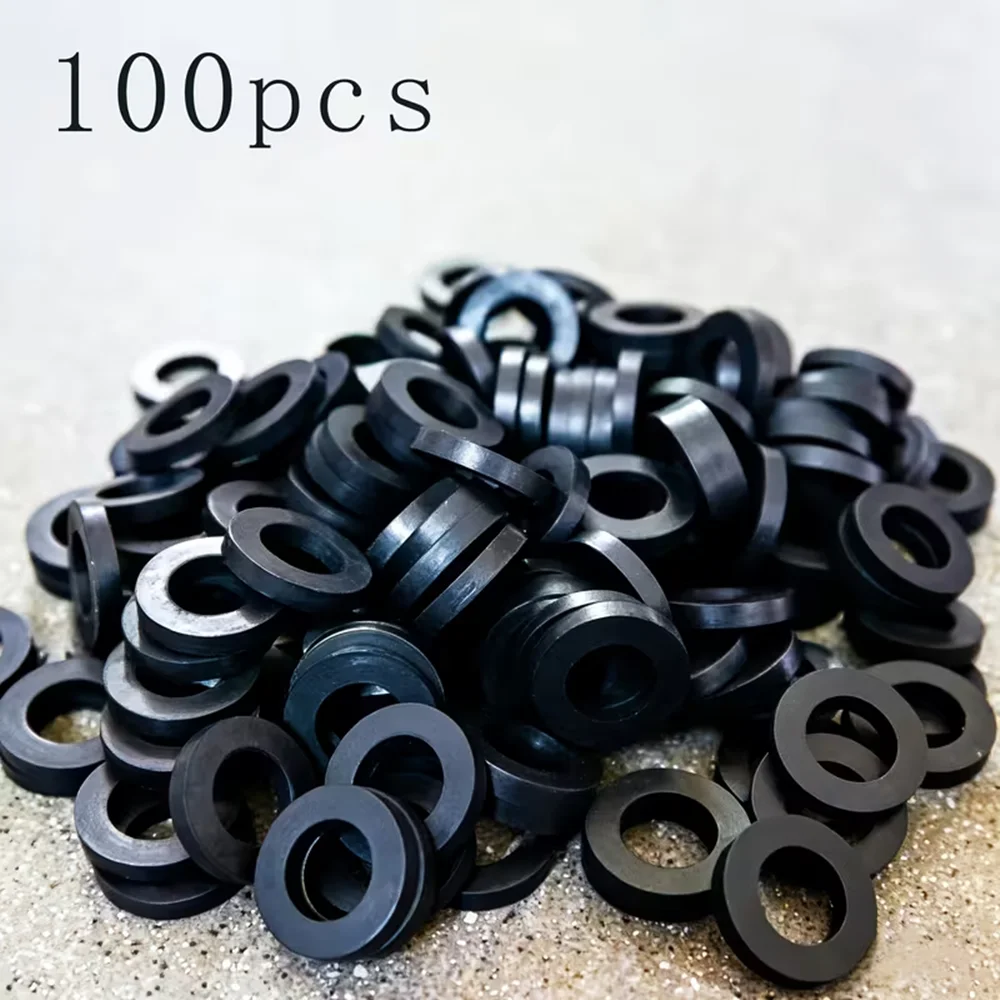 100pcs Rubber O-Ring Set - Suitable for Corrugated Pipes, Shower Hoses, Faucets, Water Heaters, and Control Valves.