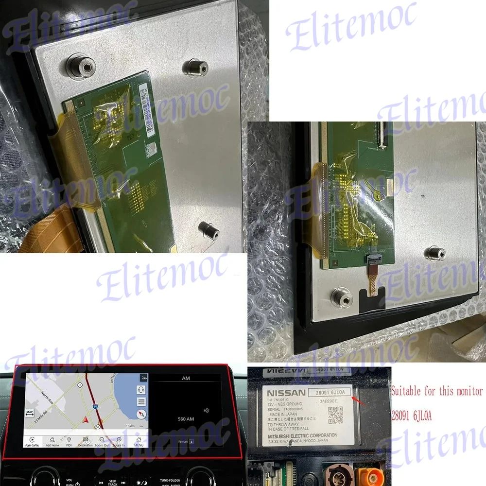 

For NISSAN ARMADA 2021-2024 28091-6JL0A LCD Display Touch Screen Dashboard Radio Monitor Repair Parts
