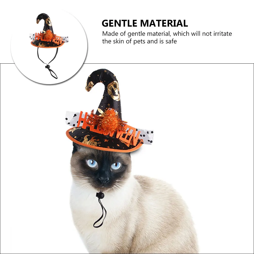 

1 pc Cat Halloween Hat Costume Decorative Pet Headdress Pumpkin Design For Halloween Birthday Christmas Party Hat Comfortable