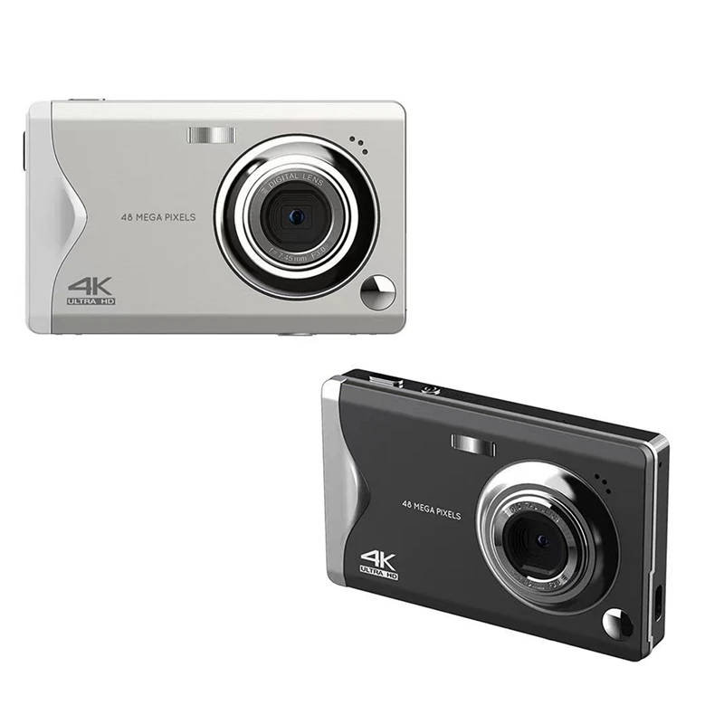 

Цифровая камера 4K HD, 3-дюймовый большой экран, камера с автофокусом, портативная цифровая камера для красоты, фоторекордер для путешествий, простой в использовании, белый цвет