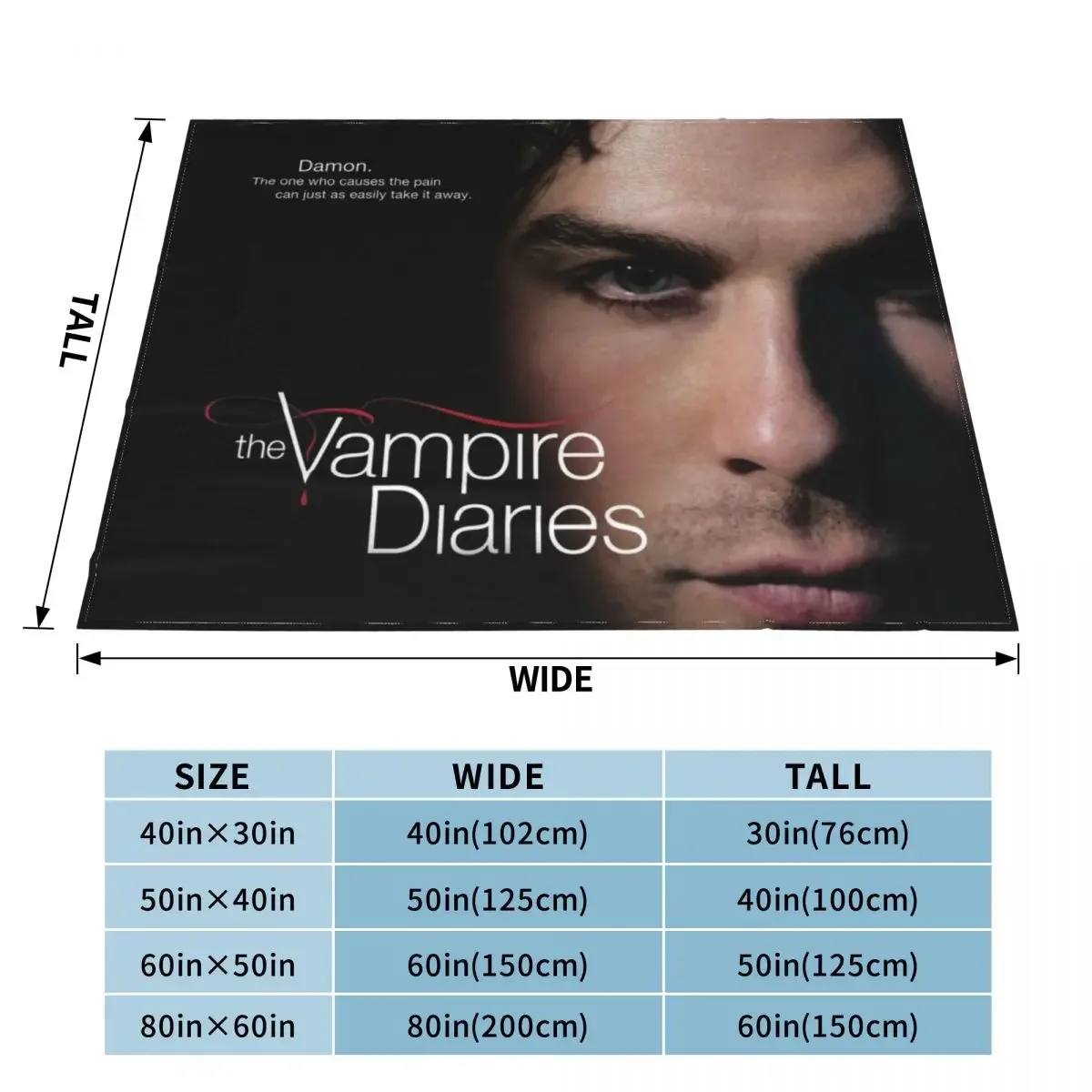 gambar ian cover somerhalder make drama Throw Blanket Sleeping Bag Thins Plush Shaggy Blankets