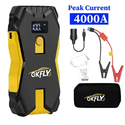GKFLY 12V Car Jump Starter 18800mAh Power Bank Car Charger 3000A/4000A Starting Device Petrol Diesel Car Emergency Booster