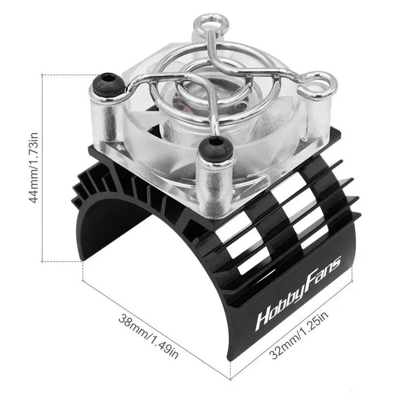 

5V RC Brushless Motor Radiator with 5V Cooling Fan LED Motor Heat Sink Cooler for 540 550 3650 F540 3660 3670 RC Car