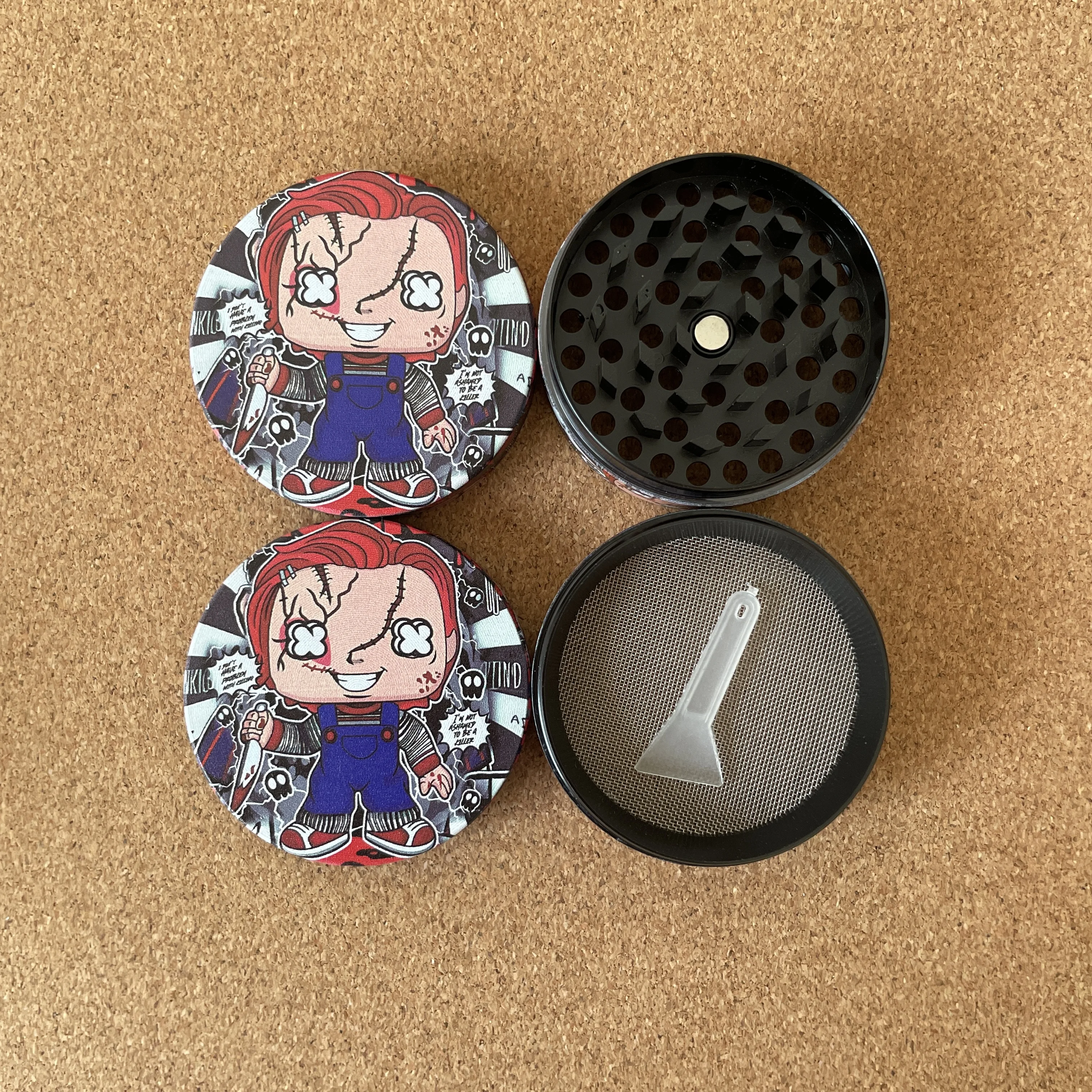 2 بوصة/50 مللي متر الصبي مع ندبة معدنية عشب طاحونة التدخين الملحقات #5