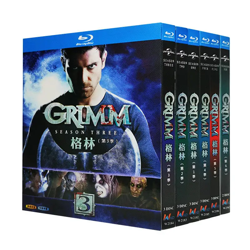 

Blu-ray Ultra HD TV Series Grimm Seasons 1–6 Box Set with English and Traditional Chinese Subtitles