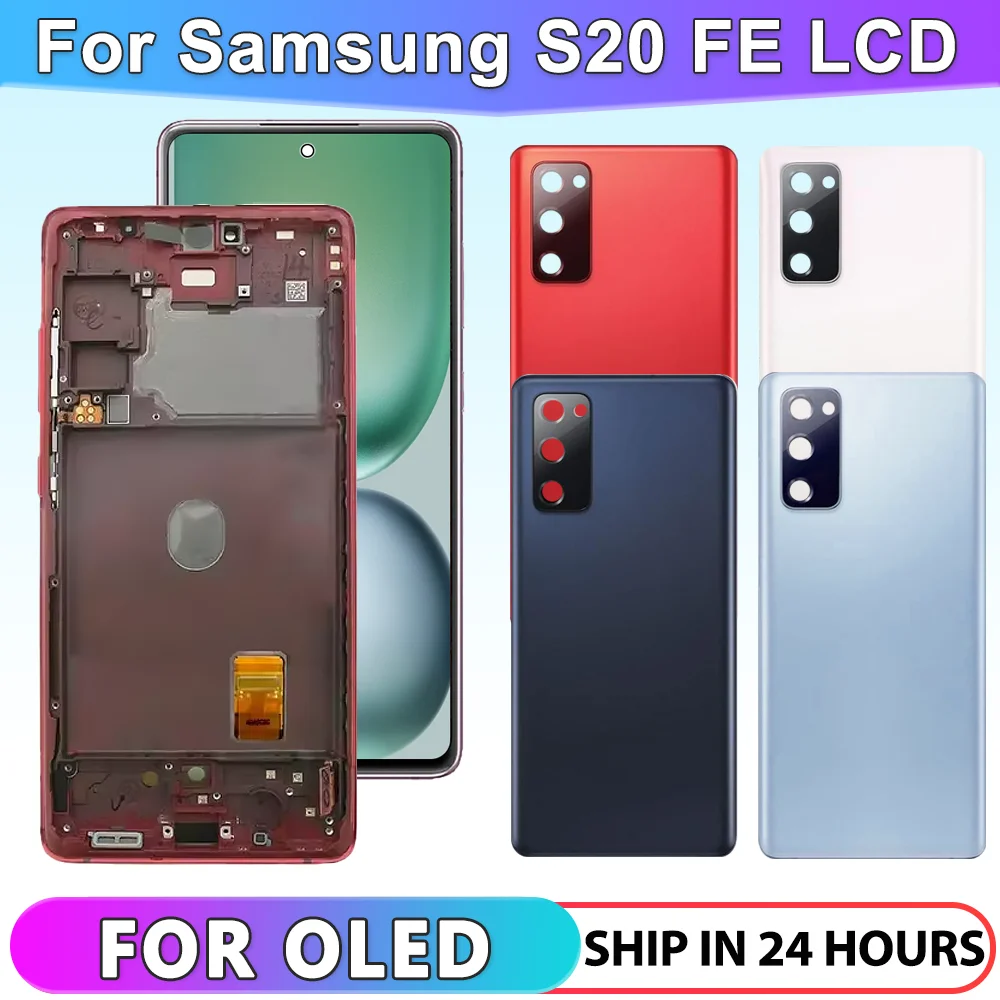 OLED For Samsung  Galaxy S20 FE G780F G780F/DSM G780G LCD Display Touch Digitizer Assembly For S20FE  Screen Replacement