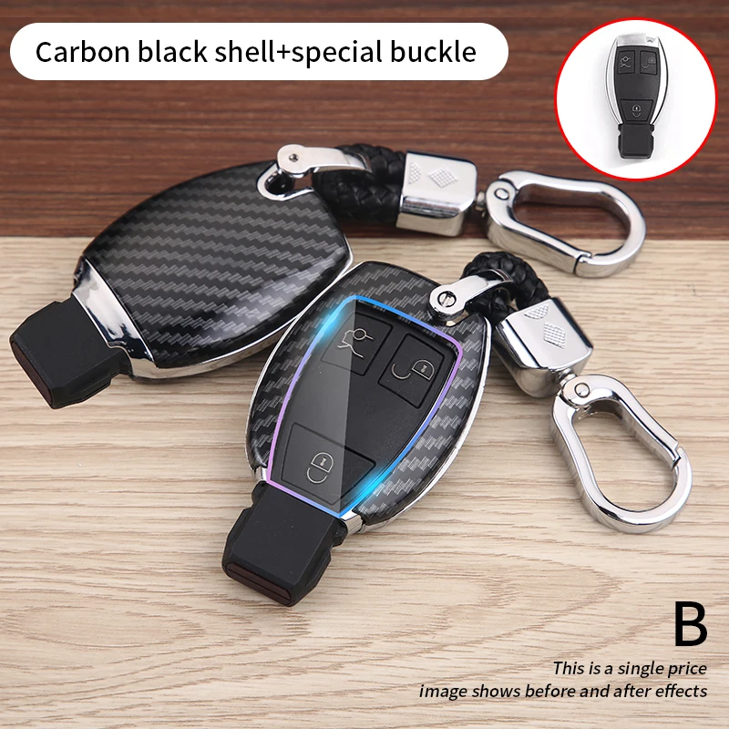 

Carbon Fiber Hard Car Key Chain Sleeve for Mercedes-Benz W205 W212 X253 W166 X204 X166 W176 W246 W204 W222 W463 X156