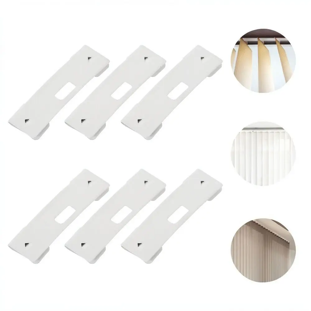 White Metal Vertical Blind Repair Clips Replacement Tabs Window Shutter Vane Hardware Fixer Tools For Daily Home Use