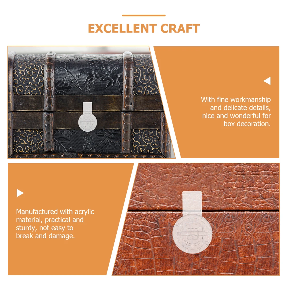 

8pcs Acrylic Hasp Buckle Locking Hinge For Jewelry Box Transparent Latch Small Cabinet Door Storage Case Diy Woodworking