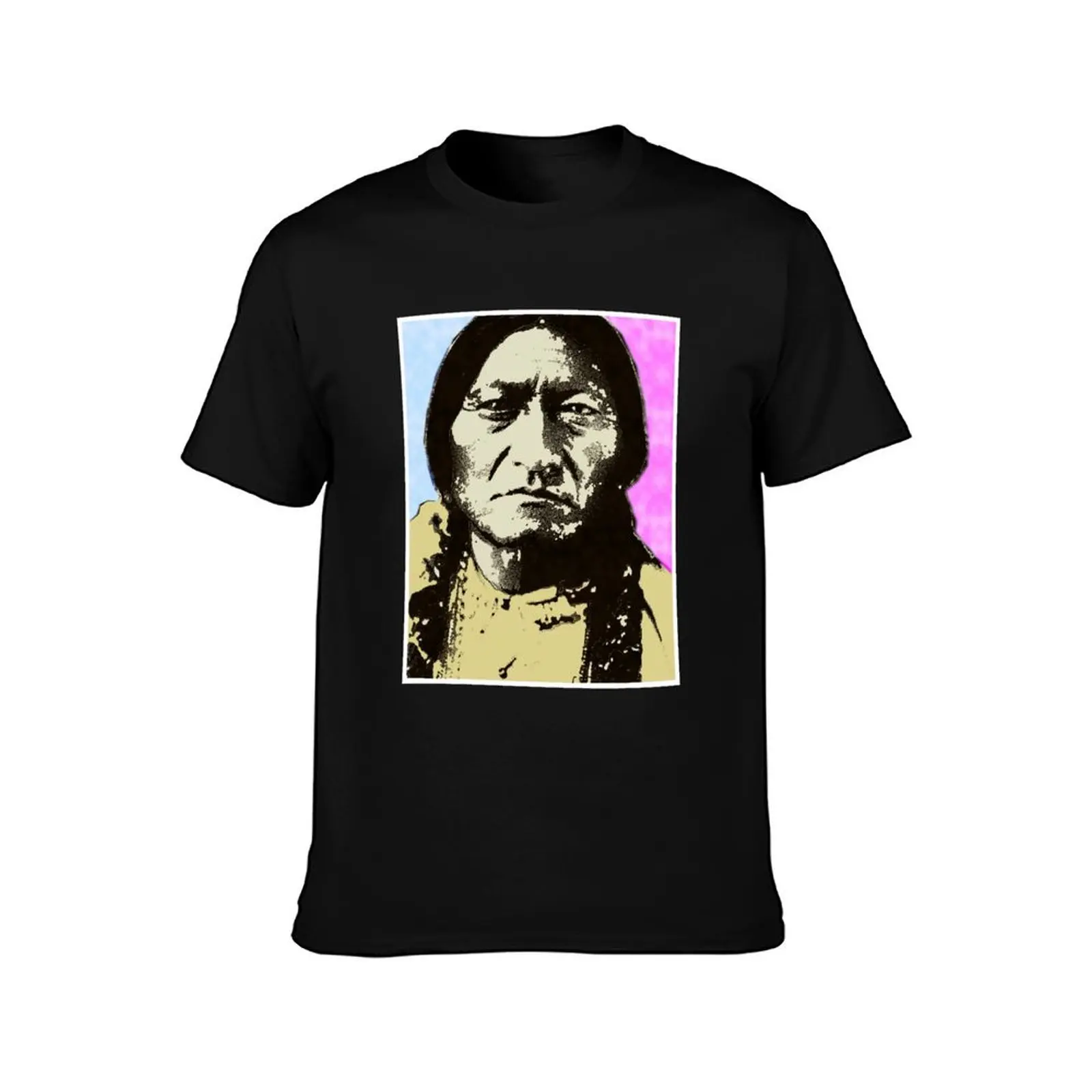 SITTING BULL-5 T-Shirt Large Size Basic Casual T-Shirt