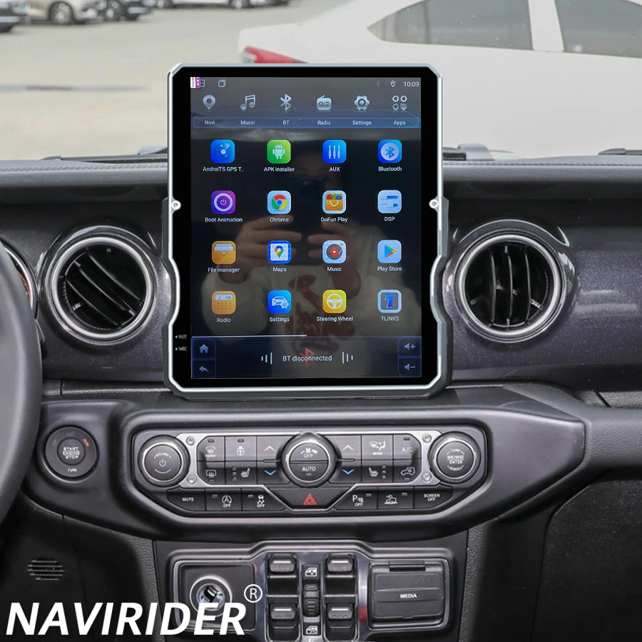 12.1inch For Jeep Wrangler JL Gladiator Pickups JT 2018-2023 Android Car GPS Navigation Autoradio Multimedia Video Player Stereo