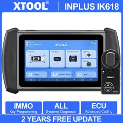 XTOOL IK618 V2.0 IMMO Key Programmer Add Keys All Key Lost OBD2 ECU Coding All Systems Diagnostic Tools 30+ Reset With KC100
