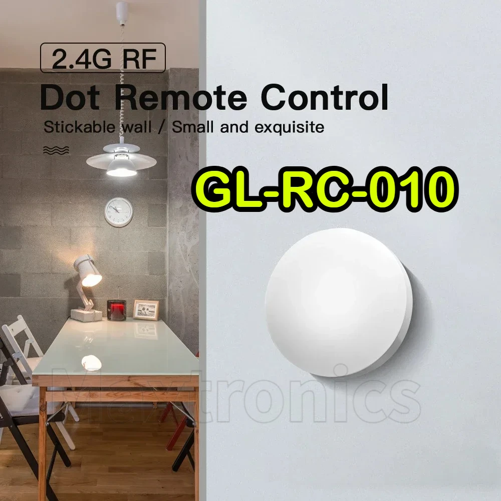 

GL-RC-010 2.4G RF Dot Remote 30M Distance Wireless Single Button Multi Function Smart Home Wireless Work with Gledopto Product