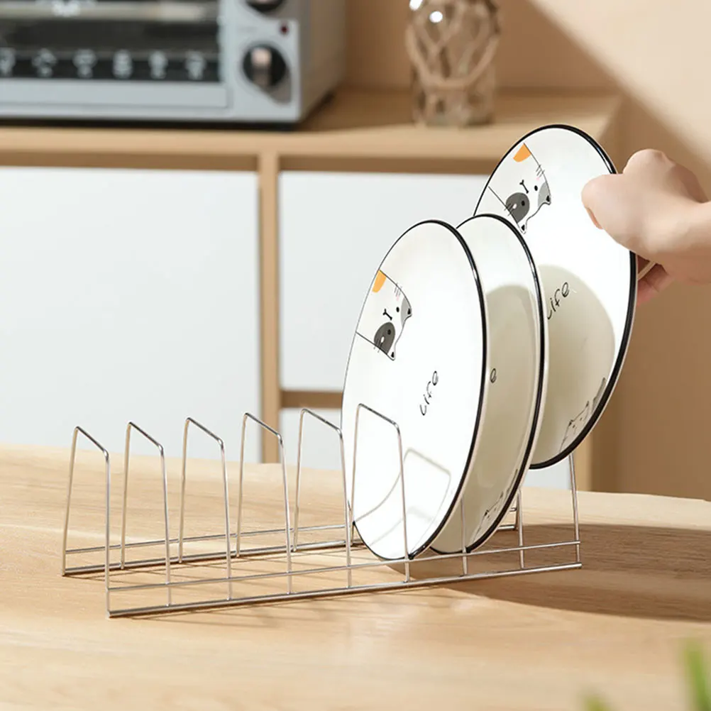 

Stainless Steel Rack 8 Compartments Drying Bowl Holder Draining Kitchen Supply Bowl Holder Sink Storage Organizer