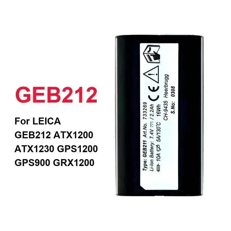 

Аккумулятор для тахеометра Leica GEB212 ATX1200 ATX1230 GPS1200 GPS900 GRX1200, 2600 мАч, с высокой совместимостью