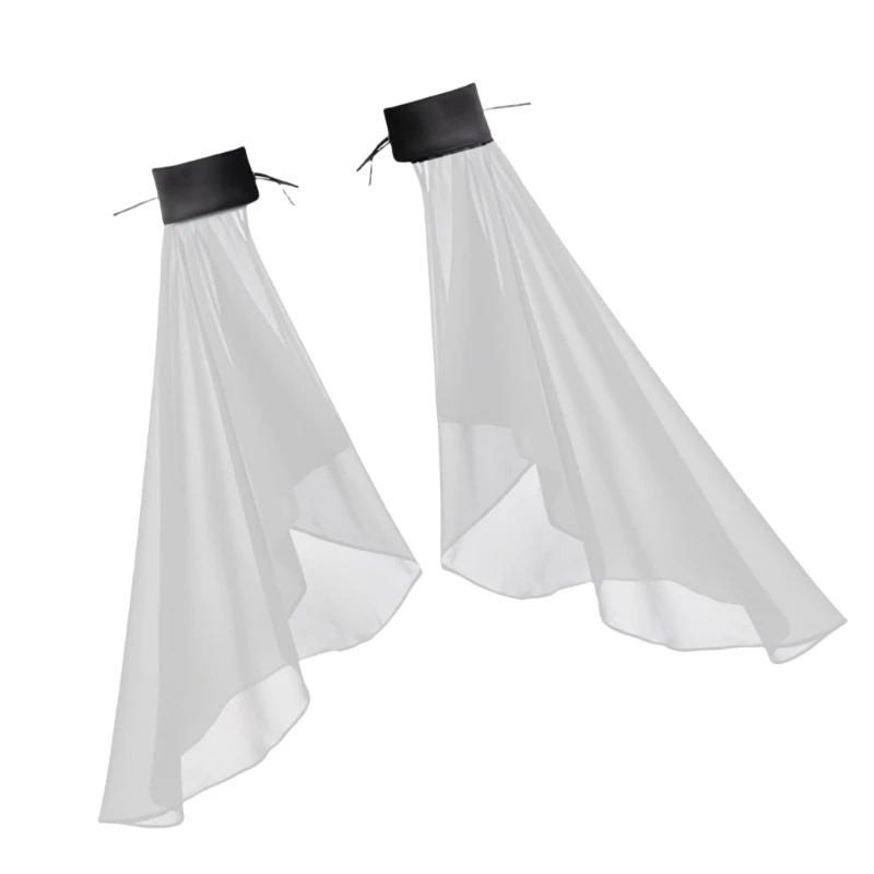 Femmes à bras détachable Couverture fausses manches surdimensionnées en tulle décoratif transparent