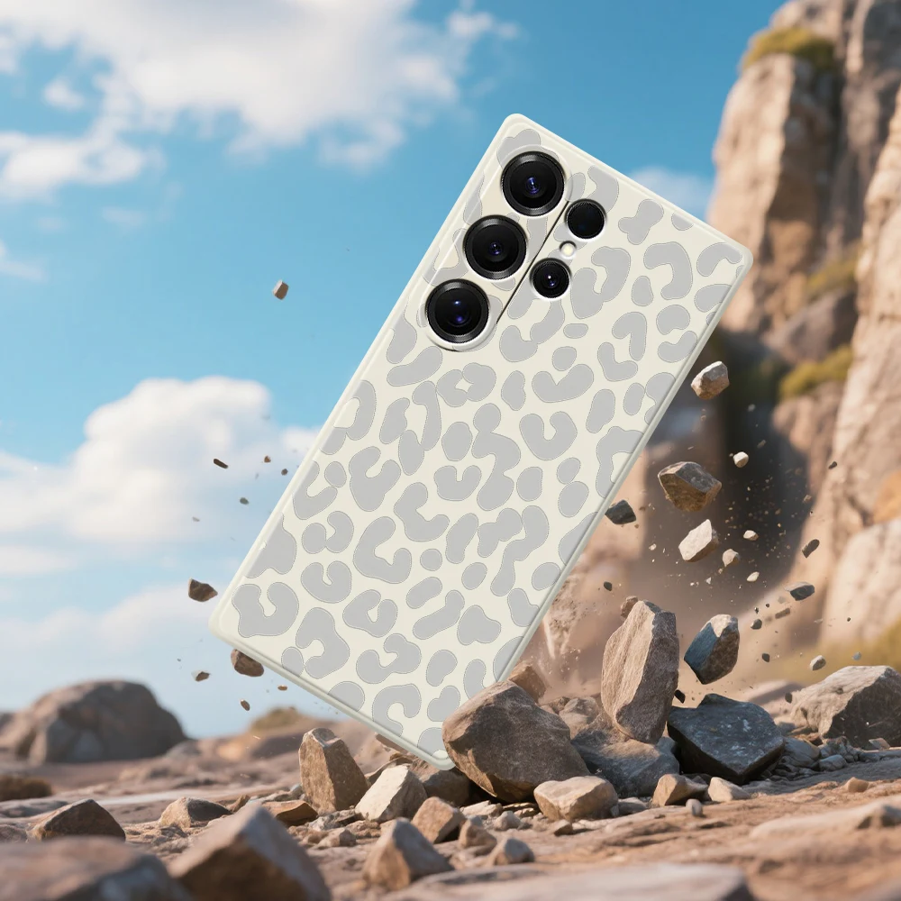 심플 레오파드 프린트 폰 케이스 (삼성 갤럭시 S25 S24 S23 S22 S21 S20 울트라 플러스 S23 FE S21FE S20FE S10 플러스 실리콘 커버)