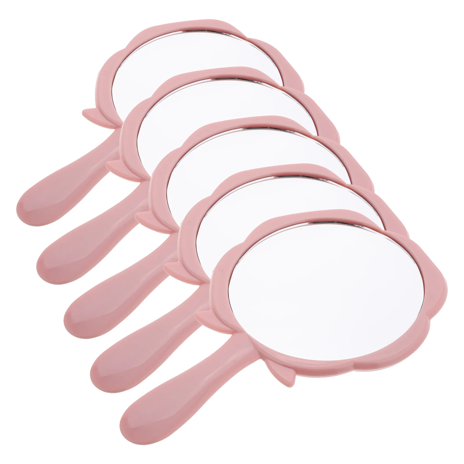 

5 Pcs Vanity Mirror Compact Mirrors Female to Coupler Kids Hand Rotating Makeup Wallet Girl