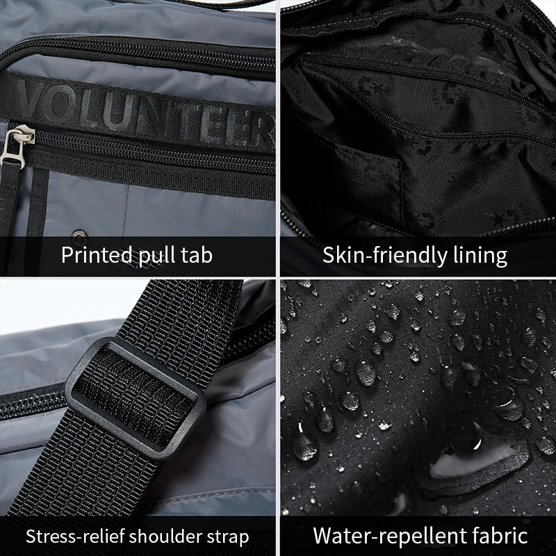 VOLUNTEER, bolsos de mensajero para hombre 2025, bolso cruzado informal de tela Oxford de gran capacidad, bolso de hombro para ir al trabajo con múltiples bolsillos 1876-06