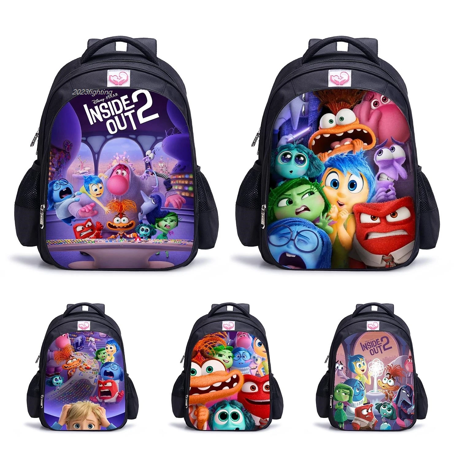 

16 Inch Inside Out Cartoon Boy Girl Teenager Schoolbag Large Capacity Backpack Fashion College Student Rucksack Mochila