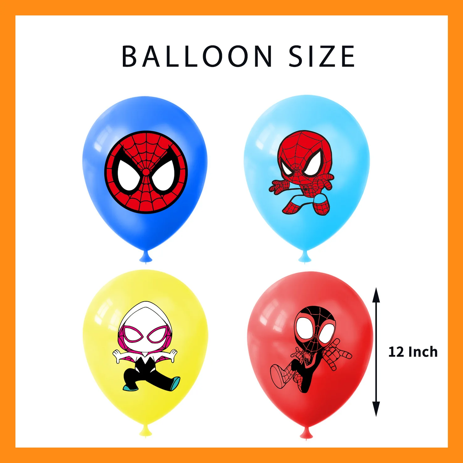 Disney 12 in Spider Man Across The Spider Verse Latex Balloon Party Supplies Spidey Party Balloons for Birthday Party Decoration