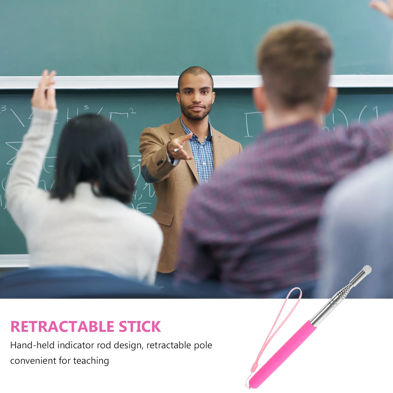 

Extendable Teaching Pointer Stick Whiteboard Indicator Handheld Classroom Supplies Multi-Function Reading Presenting Pointer