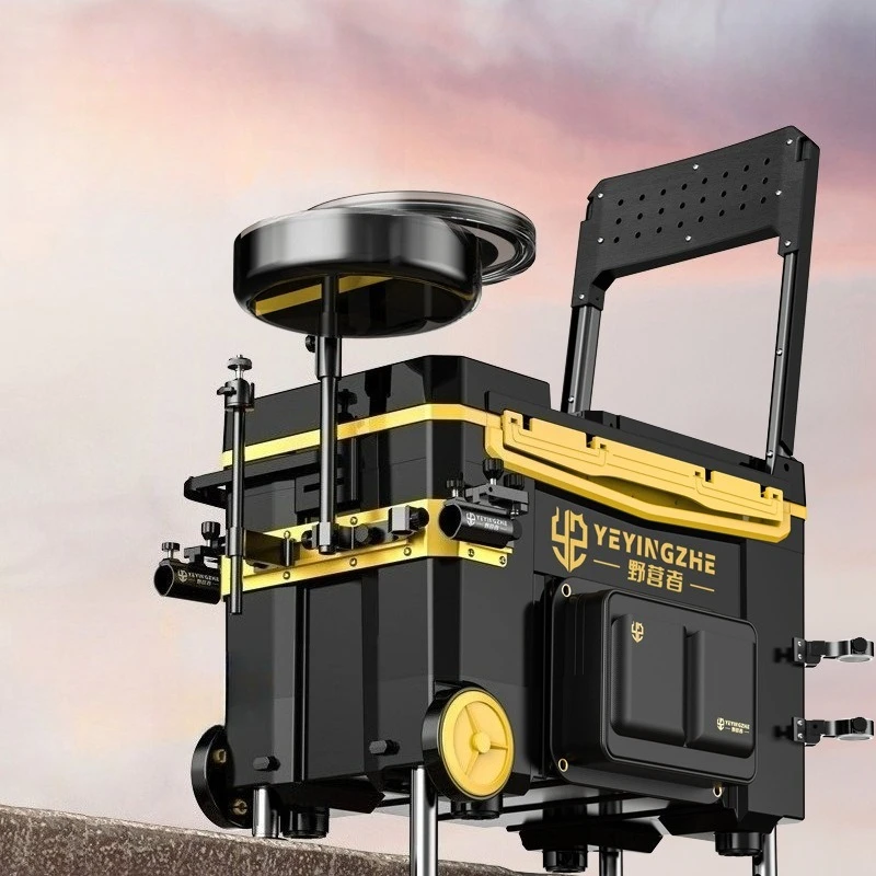 صناديق أدوات صيد السمك خفيفة الوزن متعددة الوظائف بسعة كبيرة وسميكة وقابلة للتعديل وارتفاع صندوق أدوات تخزين أدوات صيد السمك