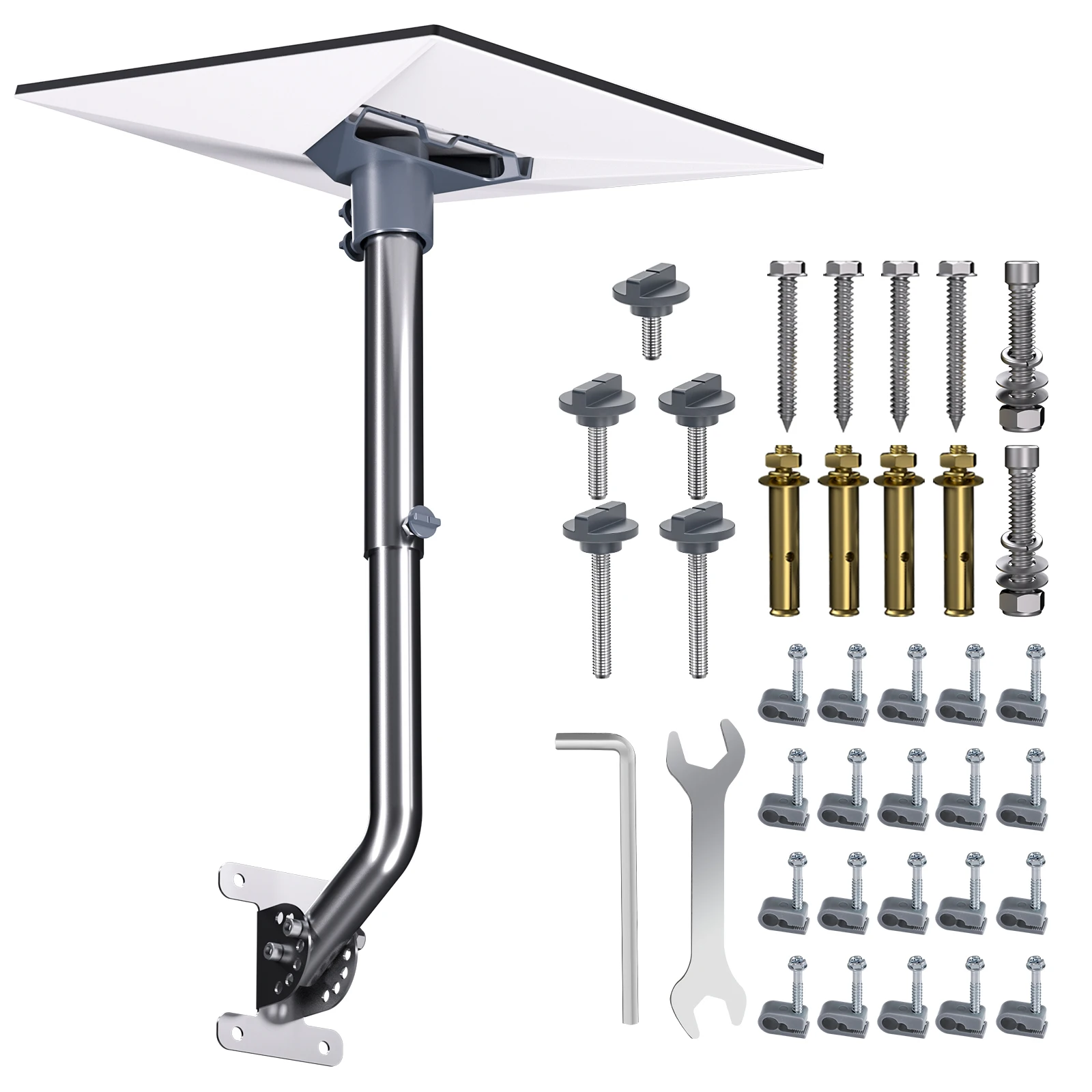 

Stainless For Starlink Roof Mount And Stainless Steel Base Set For Starlink Gen 3 And For V3 Stainless Steel Round Tube Base