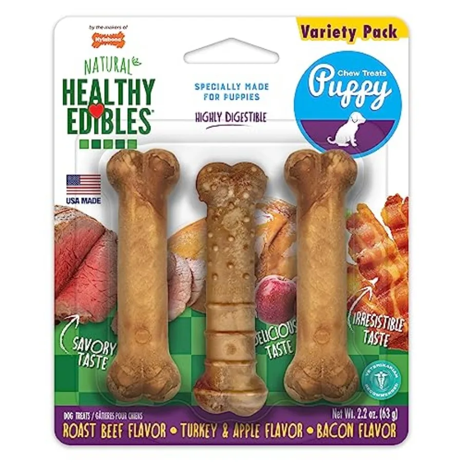 Healthy Edibles Natural Puppy Chews Long Lasting