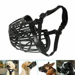 Pet Dog Muzzles Adjustable Breathable Soft Comfy Dogs Mouth Muzzle Mask for Small Medium Large Dogs Stop Biting Barking Chewing