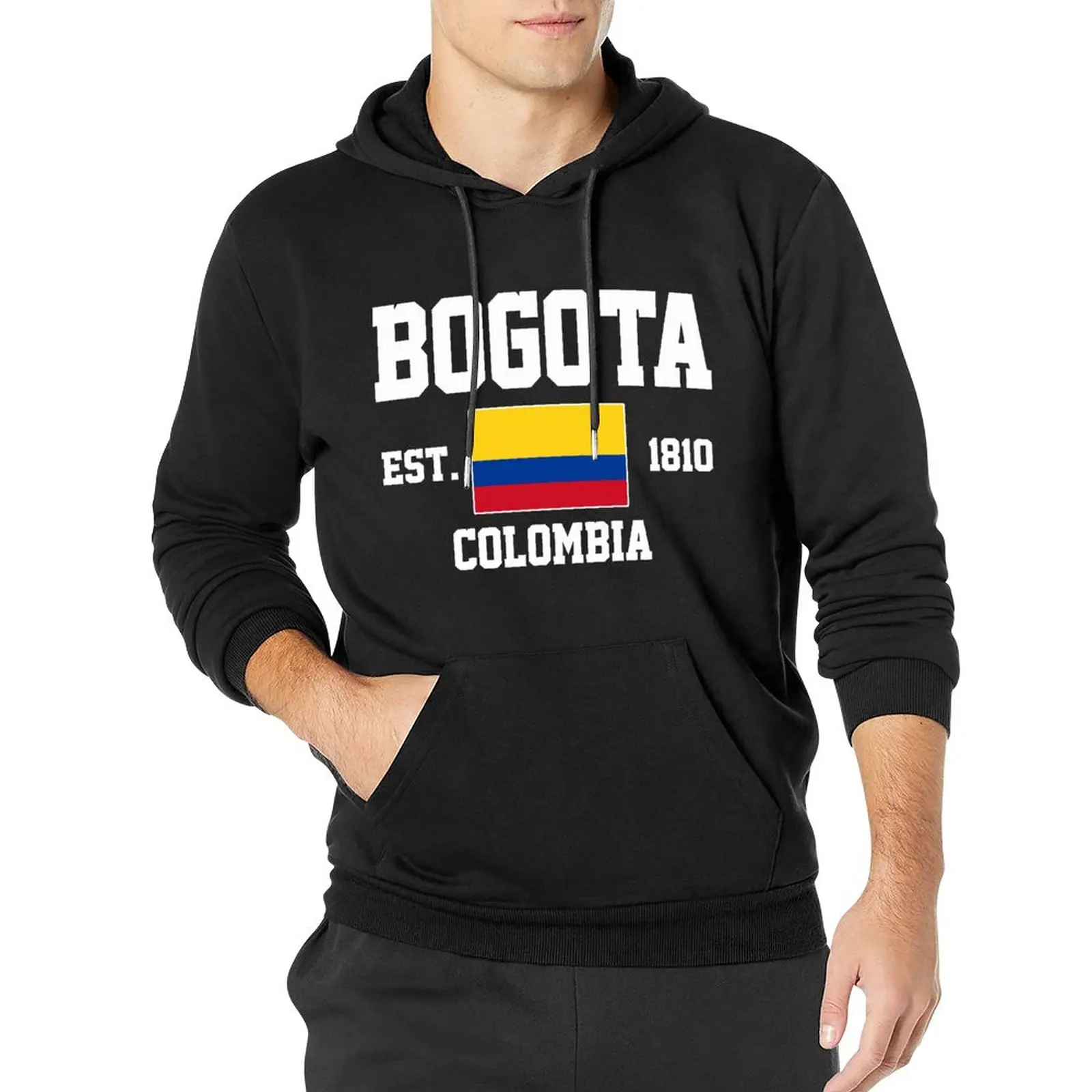 Men Women Hoodies Colombia EST.1810 Bogotá Capital Hoodie Pullover Hooded Hip Hop Sweatshirt Cotton Unisex