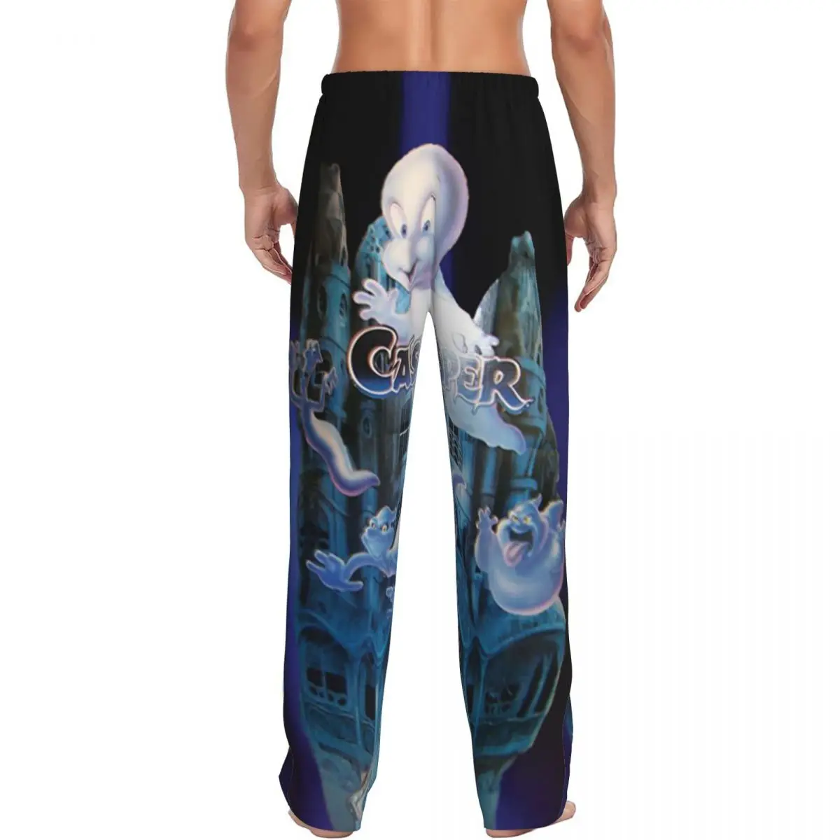 Custom The Friendly Ghost Casper Pajama Pants Men Sleepwear Sleep Lounge Bottoms with Pockets