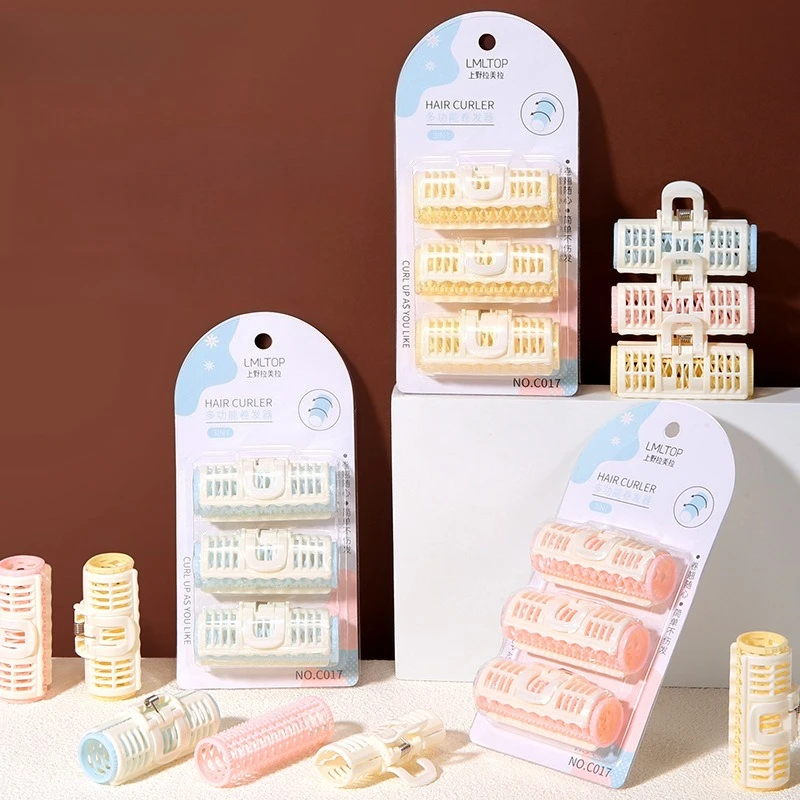 

Двухслойные бигуди для волос, набор из 3 шт., салонные качественные бигуди с воздушной челкой, термоинструменты для укладки объемных кудрей, набор для укладки волос