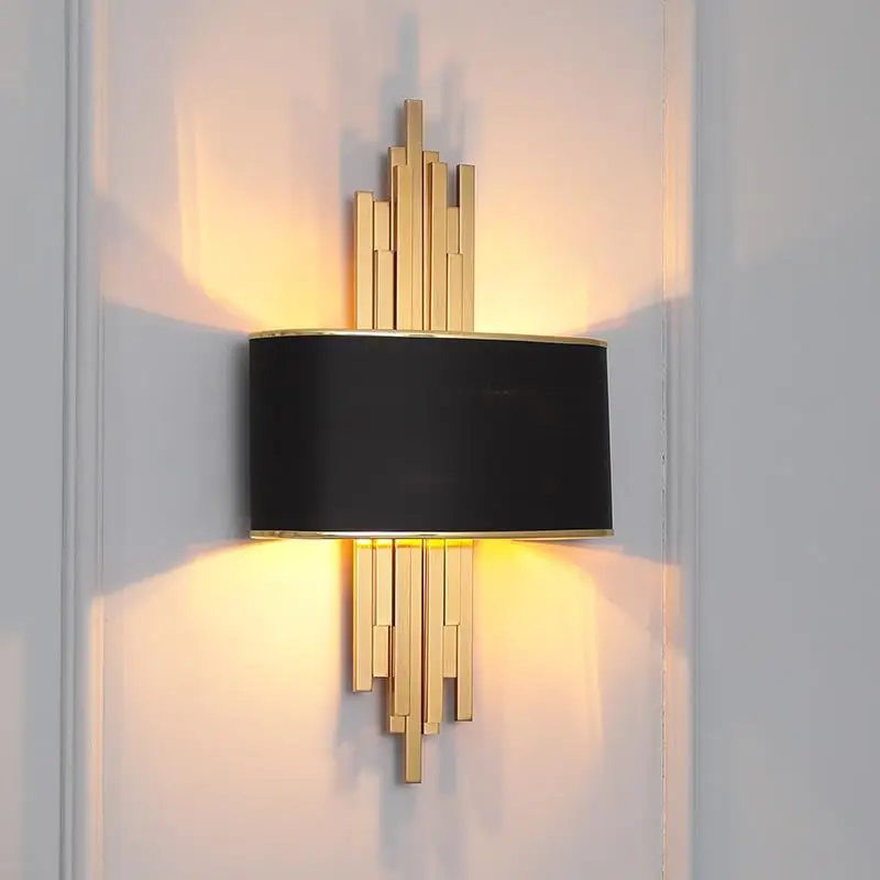 Postmodern Minimalist Wall Lamp Living Room Bedroom Guest Room Bedside Lights LED Designer Art Background Wall Lighting Fixtures