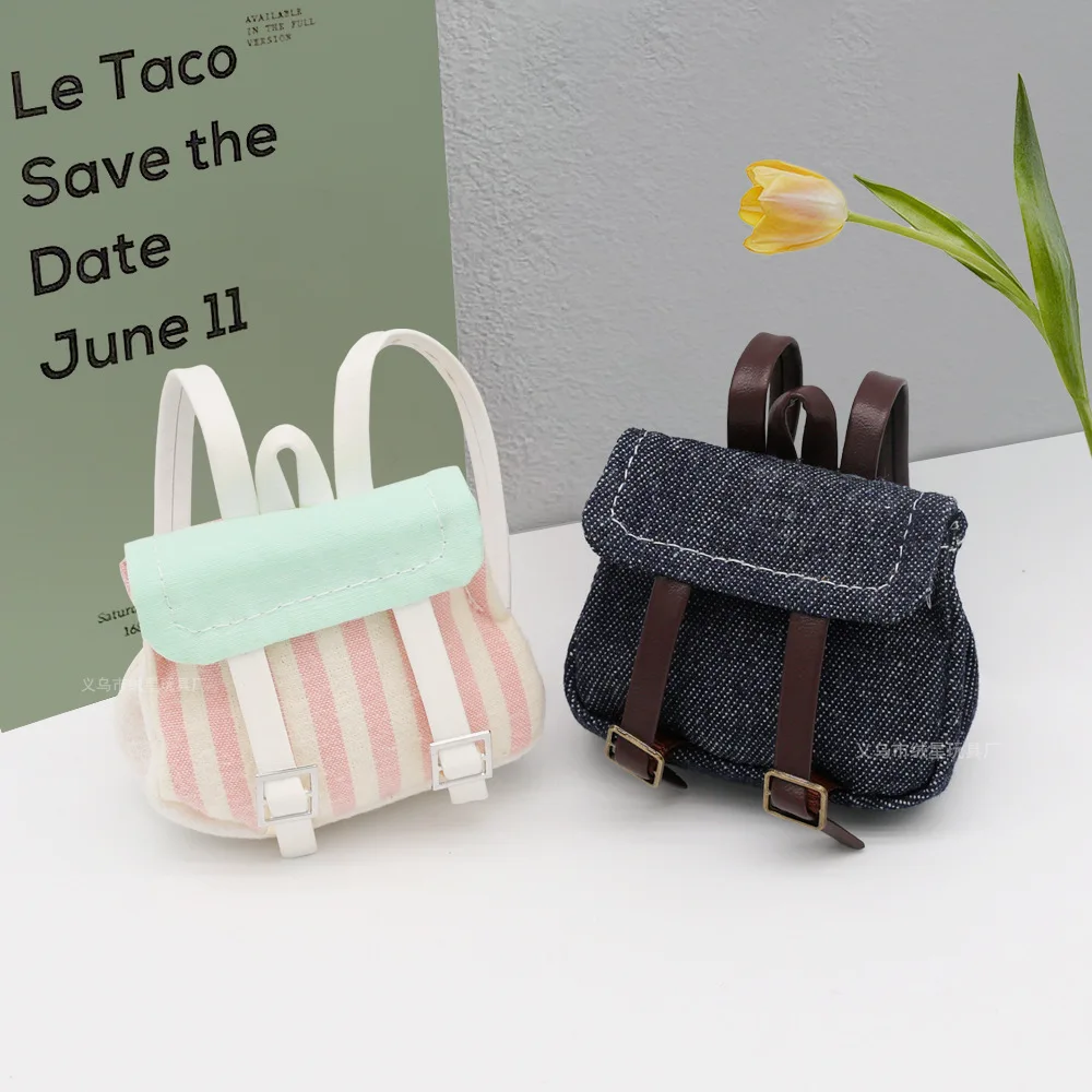 حقيبة ظهر صغيرة مع سحب مطاطي، حقيبة كتب على طراز الكلية، حقيبة ظهر دمية مونخيتشي، ملحقات مشهد الزي الإبداعي