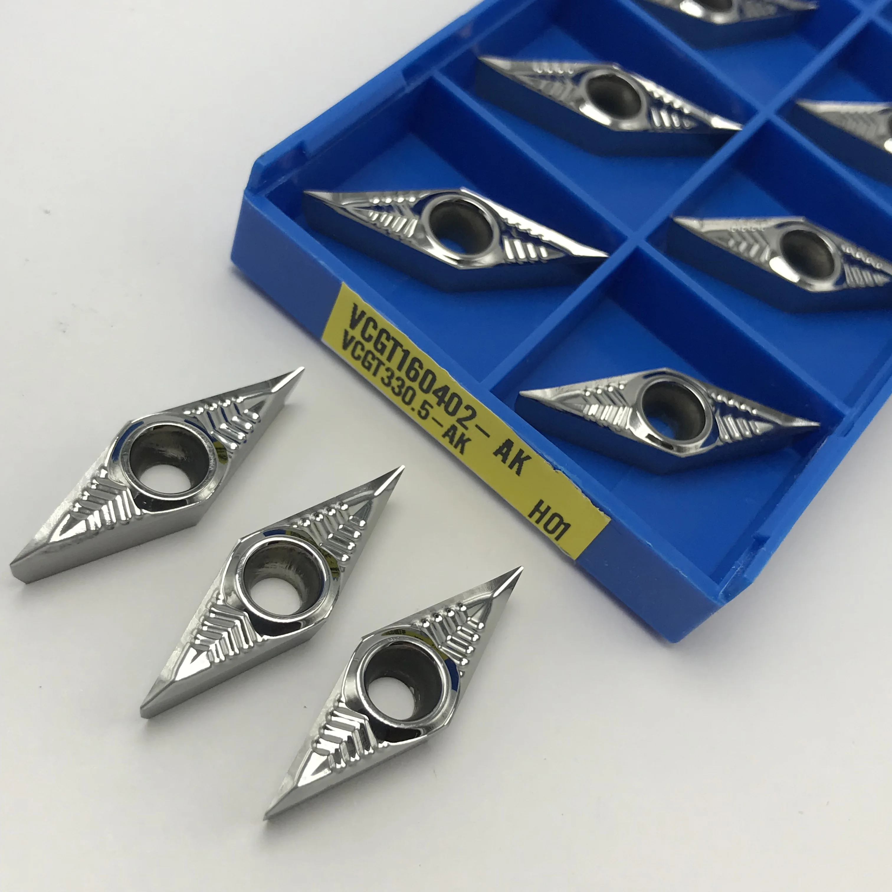 VCGT160404 AK H01 VCGT 160404 Original aluminum insert External turning tool Aluminum lathe tool carbide insert CNC Cutting tool