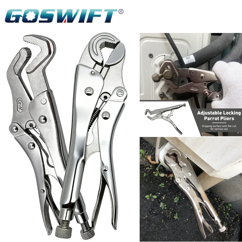 2pc Heavy Duty Multifunctional Locking Welding Tool Eagle Beak Pliers Self Adjusting Large Power Pliers For Various Usage