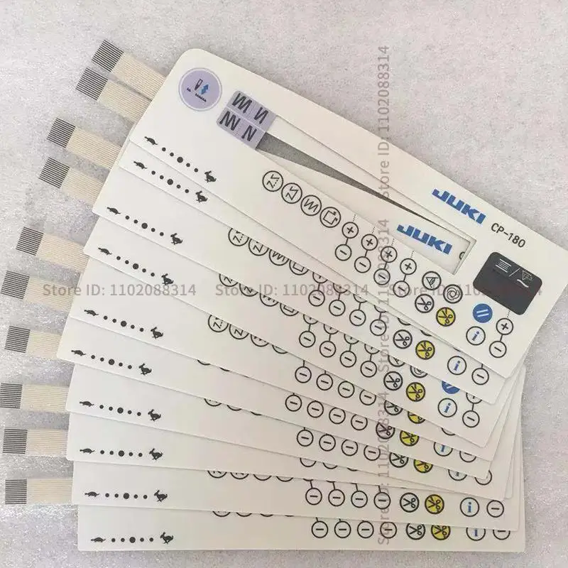 

10pcs JUKI 8700 9000 CP-180 Button Switch Paper Sticker Keyboard Sheet Operation Unit Panel Board Membrane Industrial Sewing