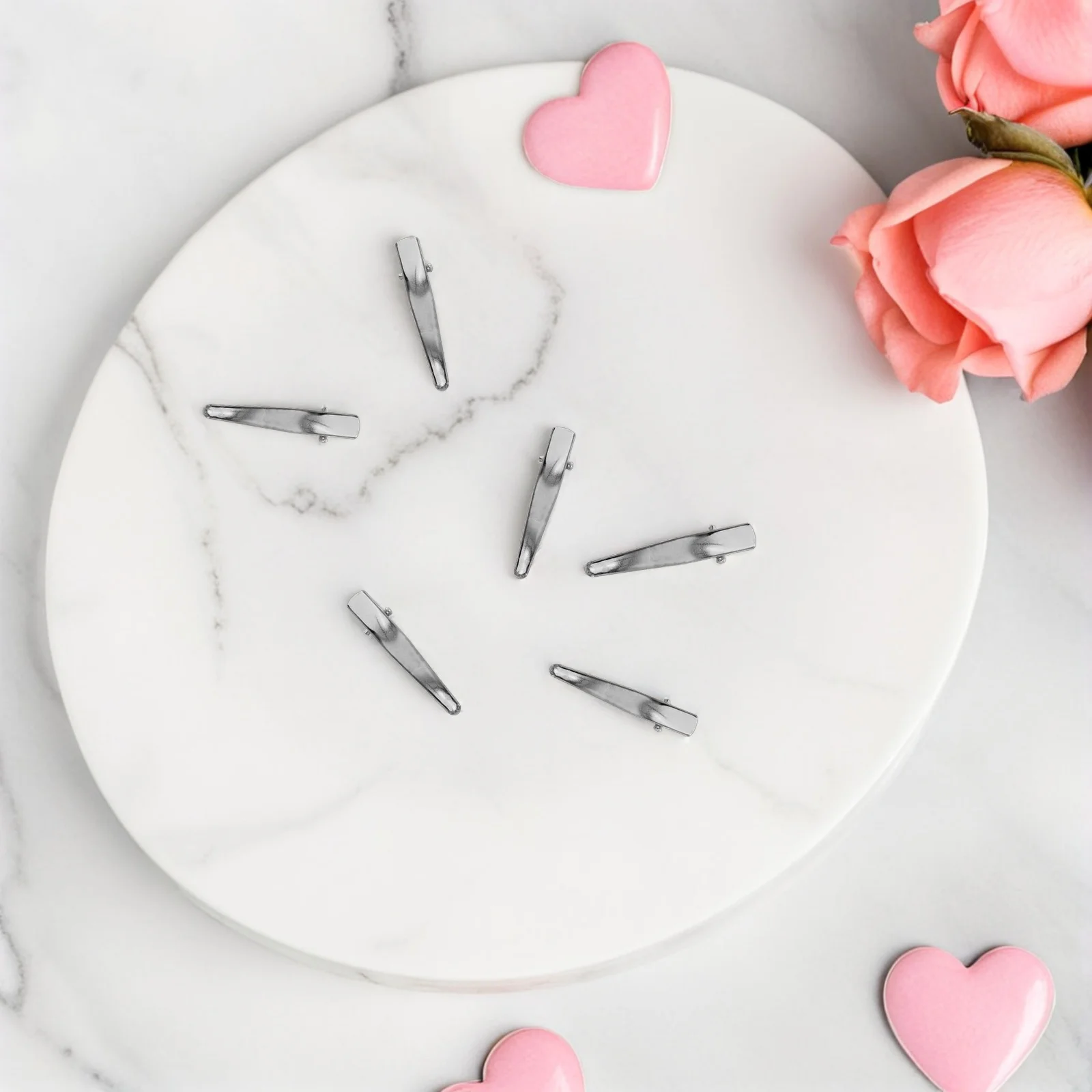 

100 шт., зажимы «утконос», без повреждений, дизайн, безопасная ручка, универсальное использование, легкий инструмент для укладки, аксессуары для волос для девочек