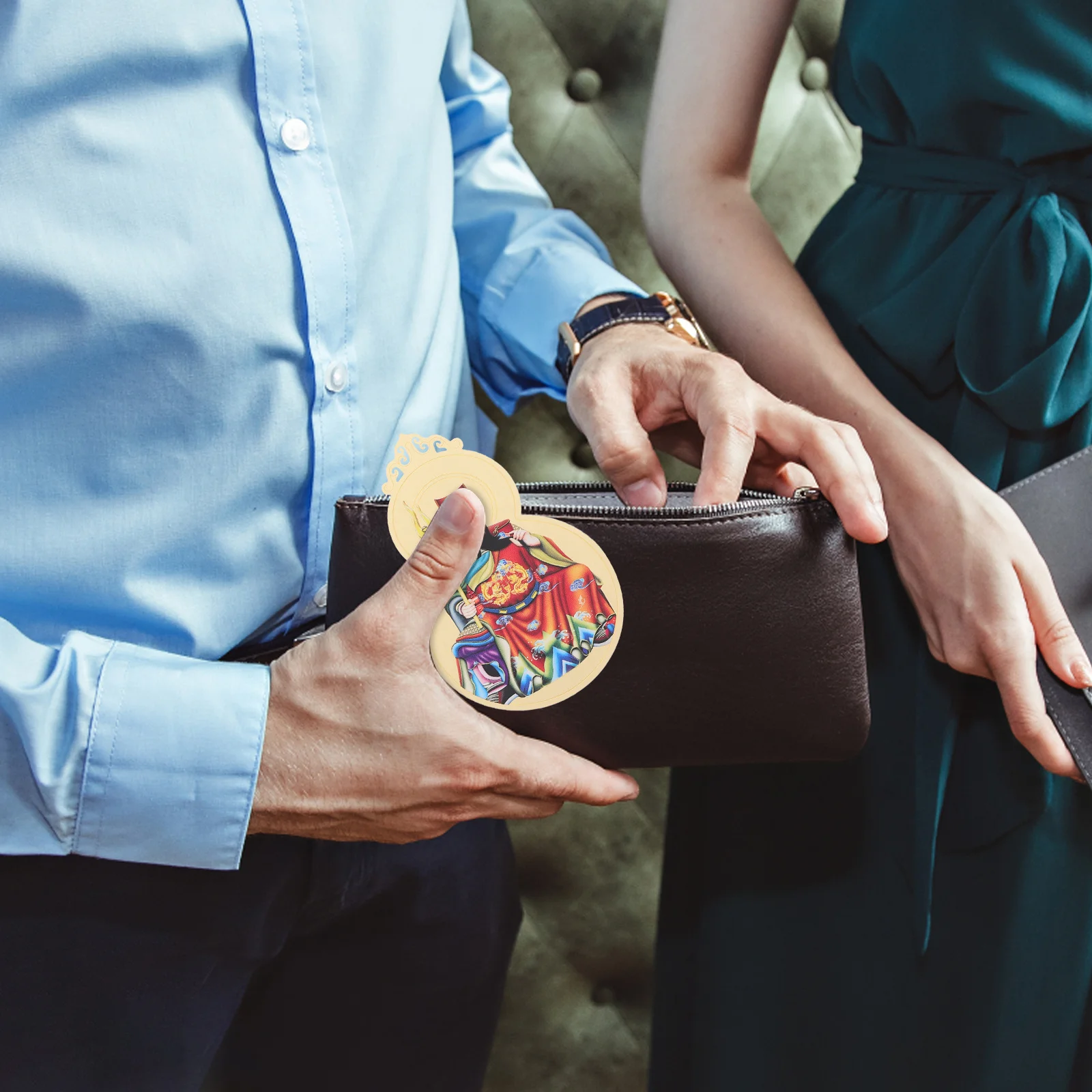 2Pcs Year of The Snake Tai Sui Amulet Card 2025 Feng Shui Amulet for Wealth Portable Chinese Protection Charm Card