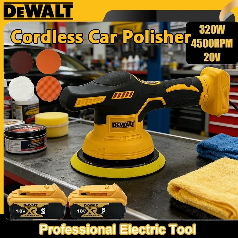 

Беспроводная полировальная машина Dewalt с 8 скоростями и цифровым дисплеем, электрическая полировальная машина для авто, для нанесения воска и полировки, совместима с аккумулятором Dewalt 20V