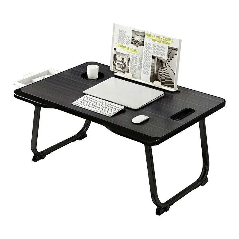 Student Bed Folding Table with Drawer Same Color Series Bedroom Dormitory Laptop Bed Study Desk