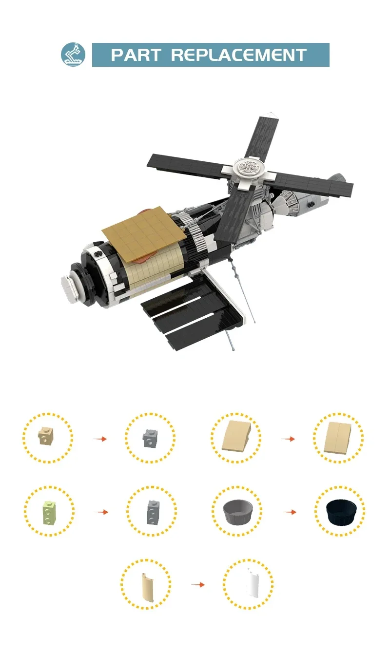 1:110 Scale Building Blocks Skylab Space Station Saturn V ชุด Satellite Rocket ทหาร Space Science อิฐของเล่นเด็กของขวัญ