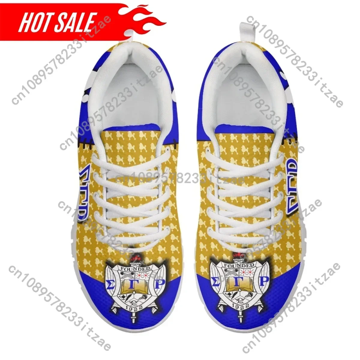 Casual Sneakers Fashion Sigma Gamma Rho Poddles Design Women's Sneakers Breathable Mesh Walking Vulcanized Shoes Hot