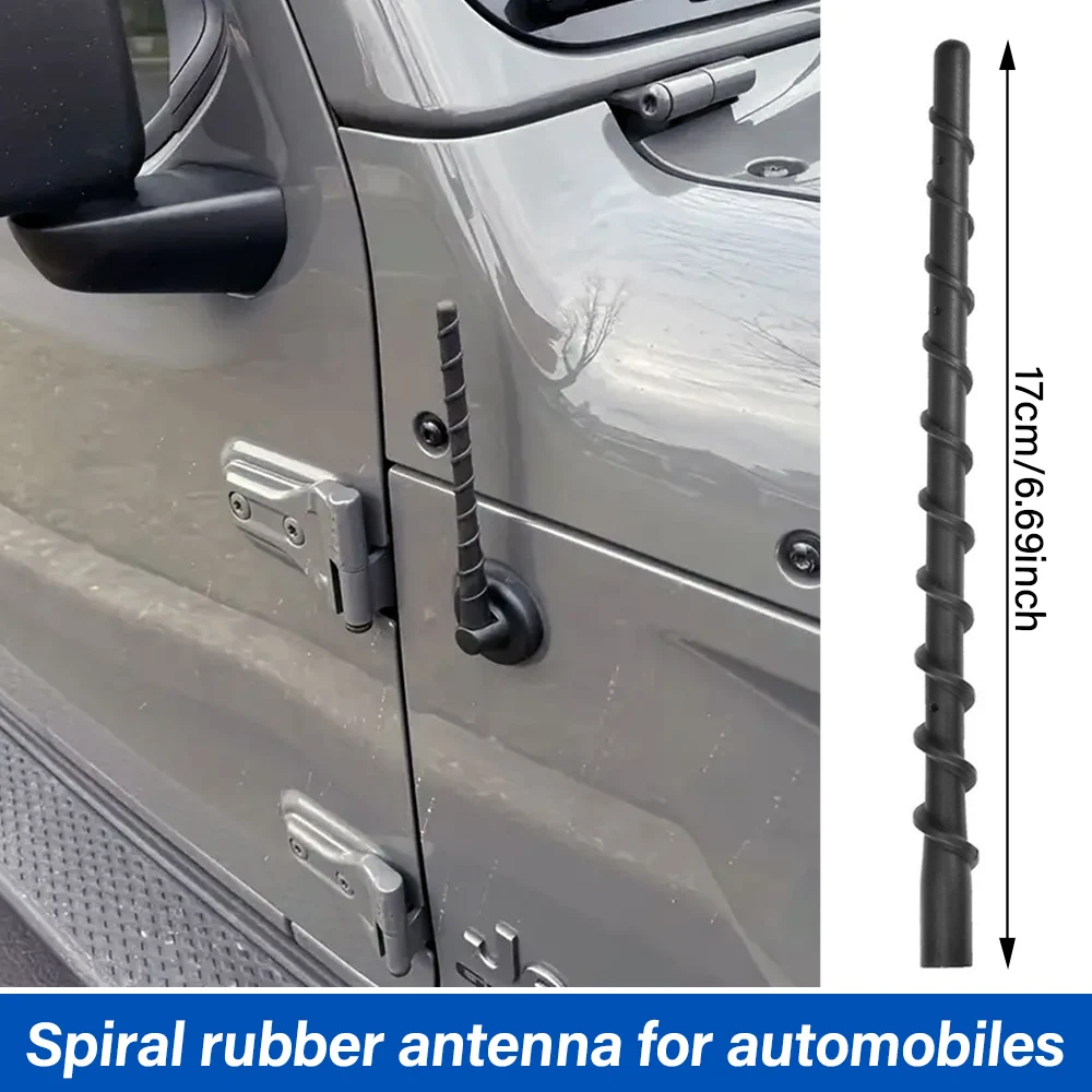 Short Antenna For Wrangler 2007-2023 Car Spiral Rubber Antenna Replacement For FM/AM Radio Reception Auto Accessories