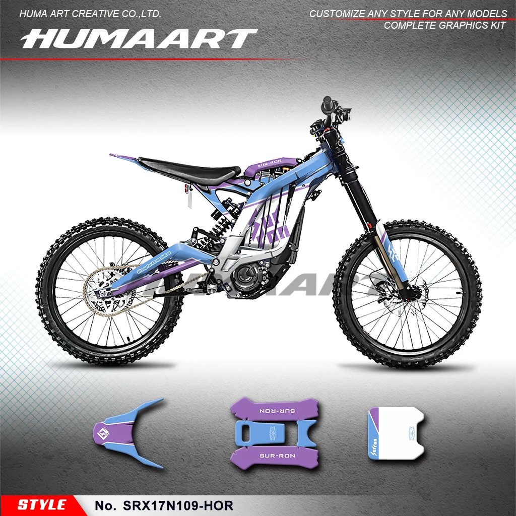 HUMAART Custom Graphics Sticker Kit Personalised Decals for Sur Ron Sur-Ron Light Bee X/S Bike Segway X160, SRX17N109-HOR