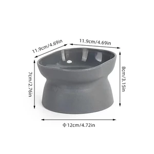 Mangkuk Makanan Kucing/Anjing Serba Guna, Kumis Pengumpan Kucing Anti Muntah yang Ditinggikan Mangkuk Makan Kucing Plastik Anjing Bebas Stres 12 mangkuk anjing tinggi penjualan terbaik - №