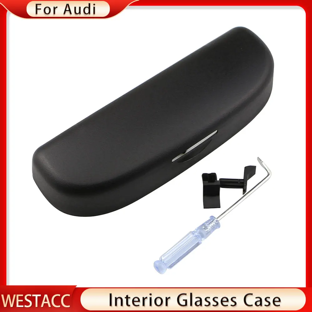 Car Sunglasses Holder Glasses Case Box for Audi A3 A4 B6 B8 A6 C6 80 B5 B7 A5 Q5 TT 8P 100 8L C7 8V A1 S3 Q3 A8 B9 A7 2012-2021