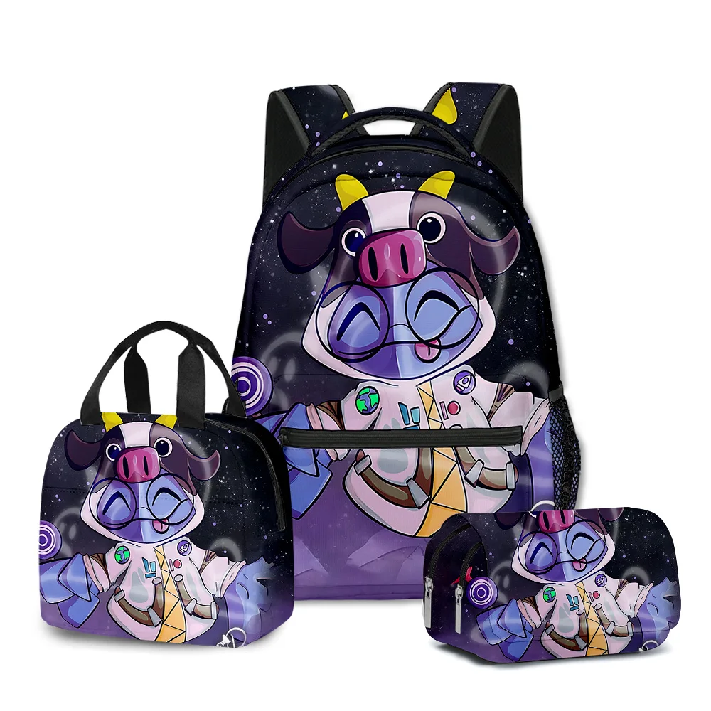 Classic Novelty Yeeps Hide and Seek 3D Printed 3pcs/Set student School Bags Travel Notebook Backpack Lunch bag Pencil Case