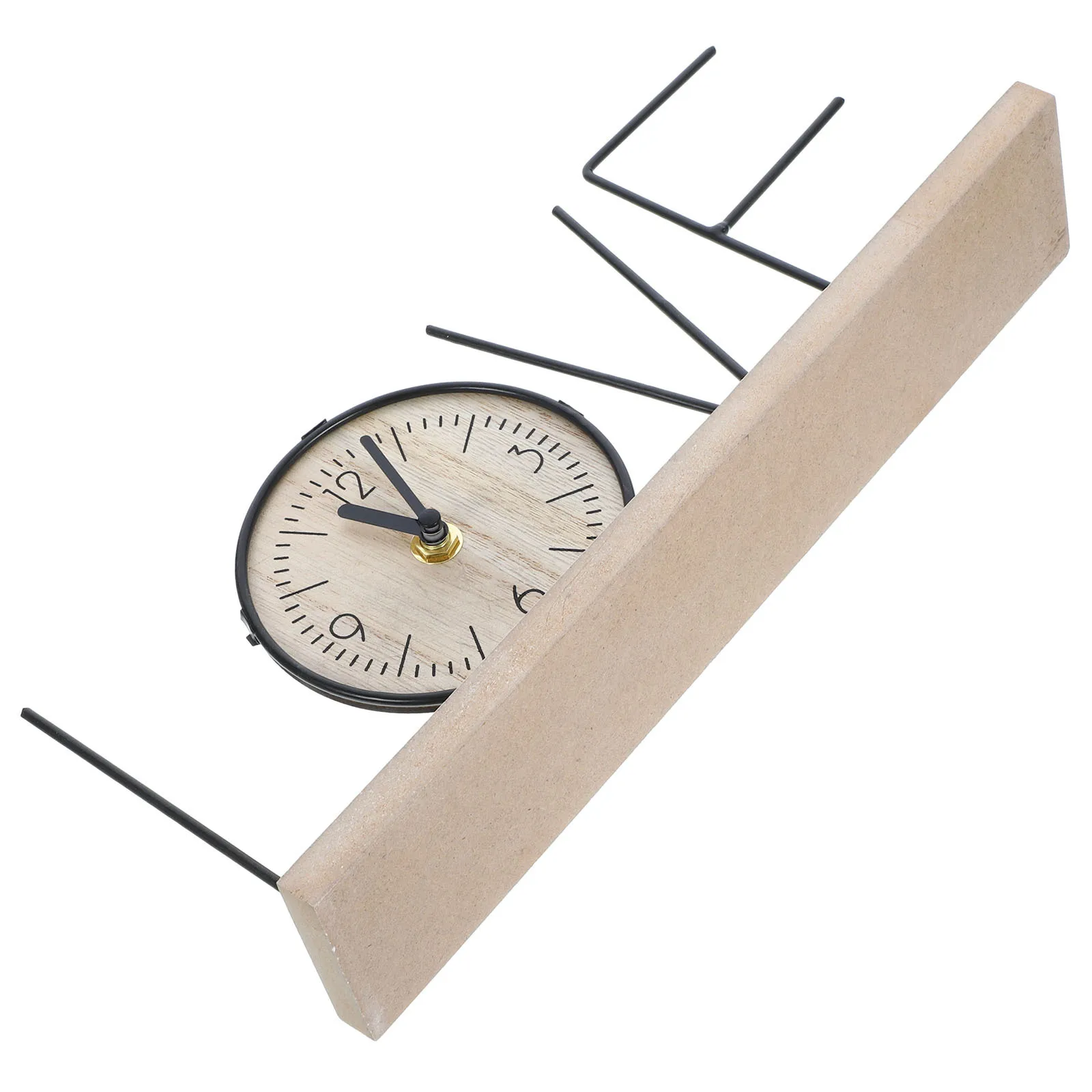 

Desktop Decor Vintage Love Letter Design Non-Ticking Table Clock For Bedroom Living Room Office Mute Bedside Clock